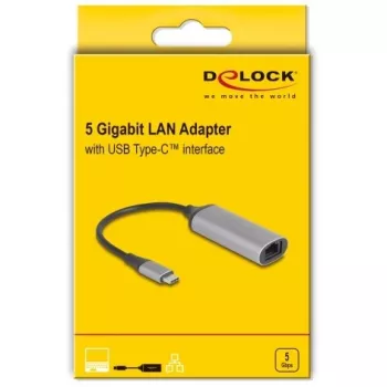 DeLOCK 81570 Keitiklis USB Type-C į RJ-45 0,15 m Antracitas