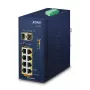 Nevaldomas jungiklis PLANET IGS-1020PTF IP30 8 prievadų 10/100/1000T