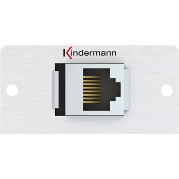 Kindermann Konnect 50 alu - Modulinis Faceplate-Snap-In - RJ-45 (7444000827)