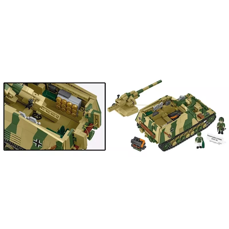 Konstruktorius Cobi Panzehaubitze Hummel 1118 dalių modelio rinkinys