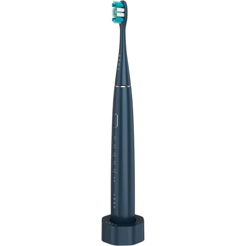 Belaidis dantų šepetėlis AENO, tamsiai mėlynas, 3 šepetėlių galvutės, 1400 mAh