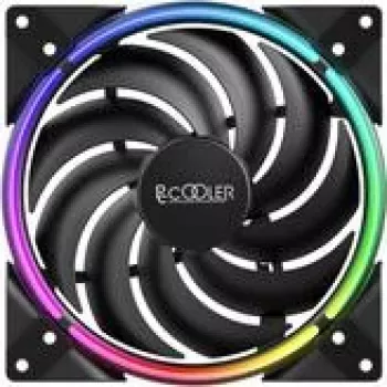 140 mm RGB korpuso ventiliatorius PCCOOLER CORONA-MAX-RGB 1000–2000 RPM