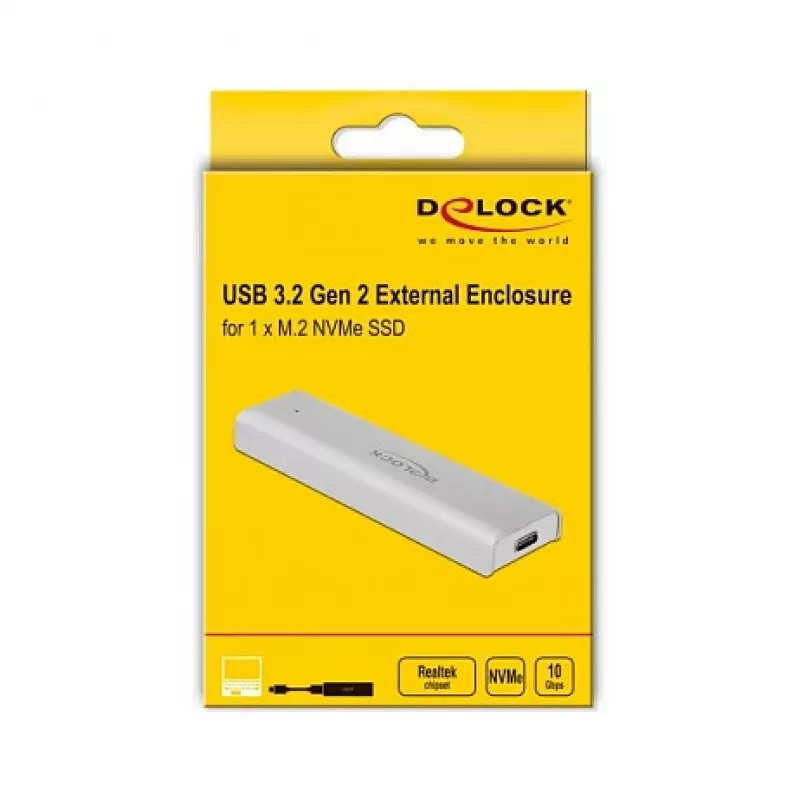 DeLOCK 42634 sidabrinis M.2 SSD korpusas