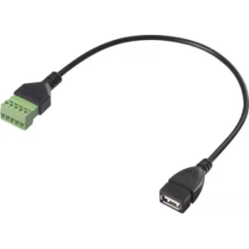Renkforce USB 2.0 adapterinis kabelis [1x 2.0 lizdas A - 1x spaustukinė jungtis] RF-6443968 30 cm
