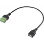 Renkforce USB 2.0 adapterinis kabelis [1x 2.0 lizdas A - 1x spaustukinė jungtis] RF-6443968 30 cm