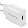 Įkroviklis 1x USB 18 W QC 3.0 Baltas