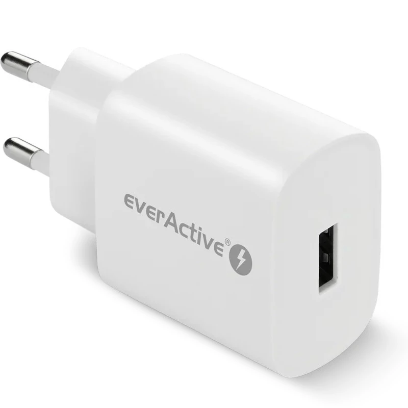 Įkroviklis 1x USB 18 W QC 3.0 Baltas