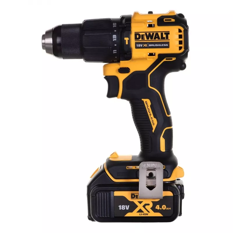 Belaidis elektrinių įrankių rinkinys DeWalt DCK2062M2T — 18V, gręžtuvas DCD709 + smūginis suktuvas DCF809 1/4 colio, 2×4.0Ah akumuliatoriai, dėklas TSTAK II