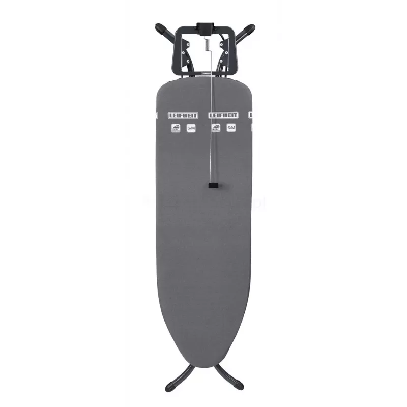 Lyginimo lenta Leifheit Air Board M Black Plus 1200×380 mm, aukštis iki 98 cm, geležties laikiklis