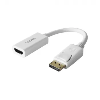 UNITEK Y-6332 DisplayPort į HDMI 4K adapteris, M/F, 0,2 m, baltas