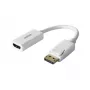UNITEK Auksuotas DisplayPort DP į HDMI 4K UHD HDTV Kištukas į Lizdą Konverterio Adapteris su Garsu - Y-6332 Baltas