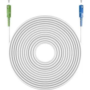 Goobay 59623 Skaidulinis optinis kabelis 15 m SC/UPC SC/APC FTTH OS2 Baltas