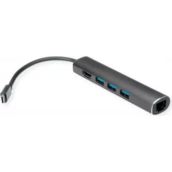 VALUE 12.99.1043 Laptop Dock – aliumininė stotelė su USB-C