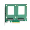 Vidinė U.2 adapterio kortelė DeLOCK 90162 PCIe sąsaja su LED indikatoriais