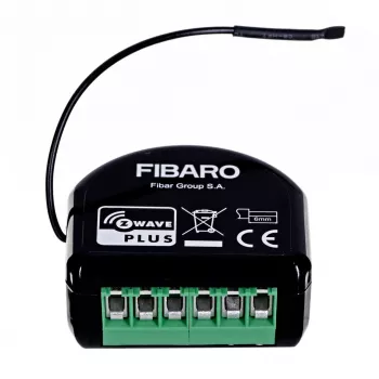 Dimmer 2 Z-Wave Plus universalus reguliavimo modulis apšvietimui, 250 W, 3,6 V, juodas