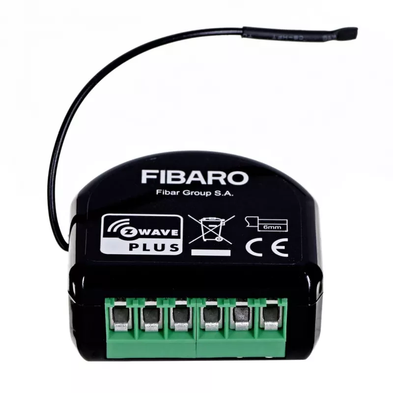 Dimmer 2 Z-Wave Plus universalus reguliavimo modulis apšvietimui, 250 W, 3,6 V, juodas