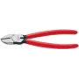 Knipex įstrižinės replės l.140mm galvutė poliruota, plastikinė danga