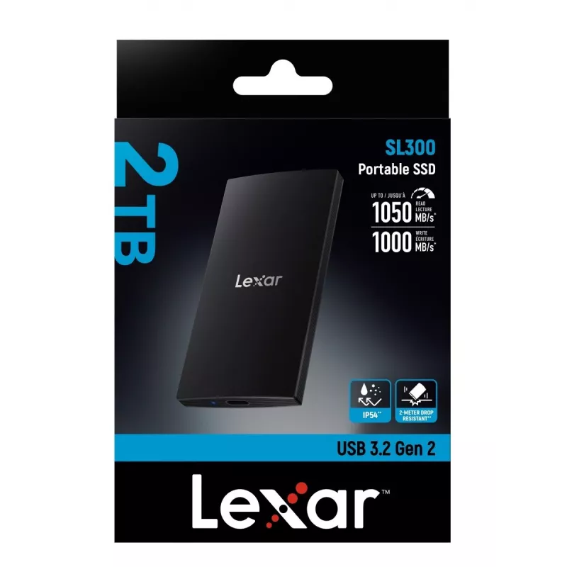 Išorinis kietasis diskas SSD Lexar 2TB USB Type-C 3.2 Gen 2 LSL300002T-RNBNG