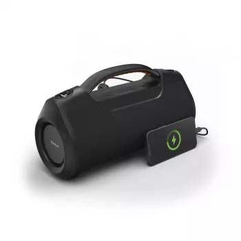 Nešiojamas garsiakalbis HAMA Soundbarrel 2.0 juodas Bluetooth belaidis – kompaktiškas 2.0 kanalų