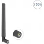 Ominikryptė antena 3.3–5.0 GHz DELOCK su SMA kištuku, 4.7 dBi, pasukama jungtimi, juoda