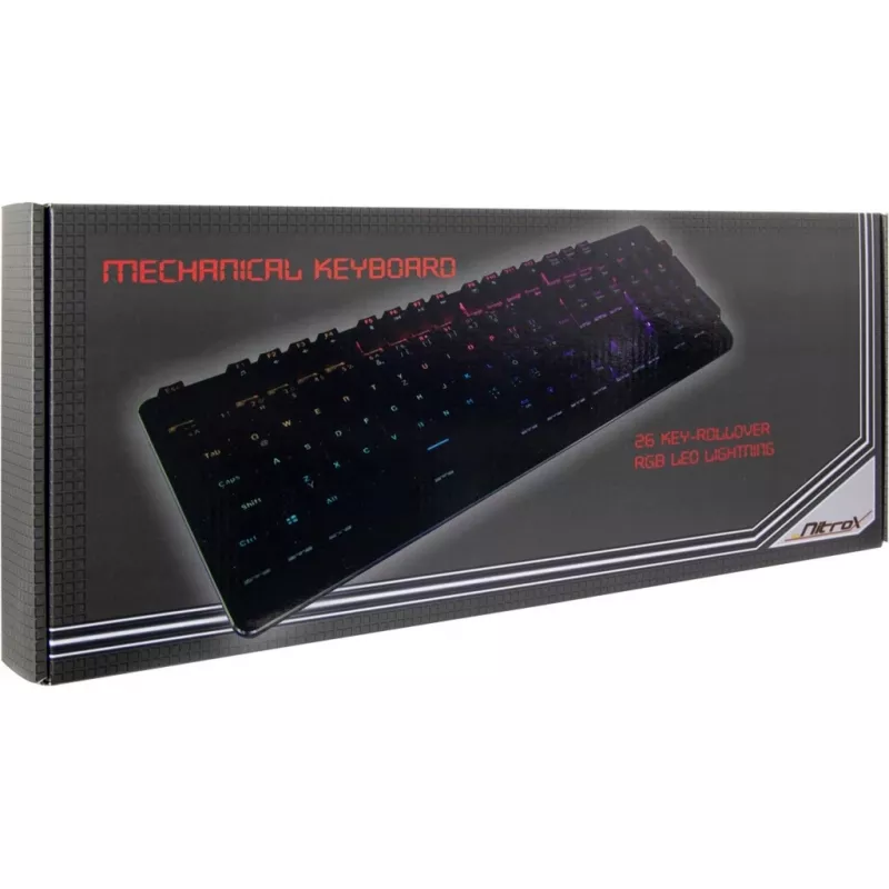 Klaviatūra Inter-Tech NK-2000ME USB QWERTZ Juoda (88884100)
