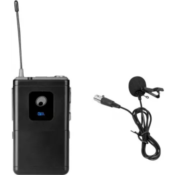 Lavinamasis mikrofonas Omnitronic UHF-E Series 527.5 MHz – laidinis segtukinis mikrofonas kalbai ir pristatymams