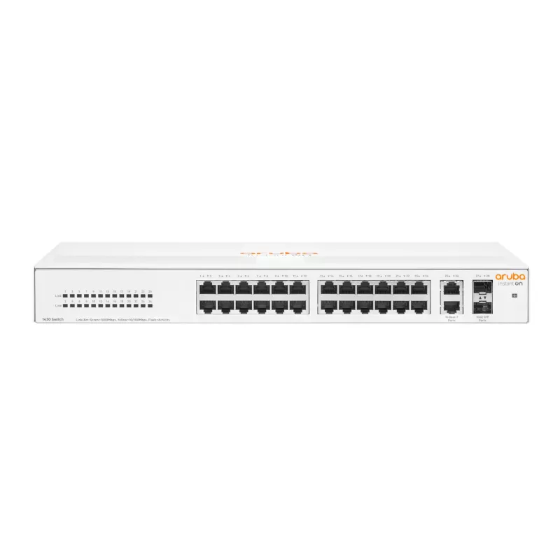 HPE Aruba Instant On 1430 26G 2SFP nevaldomas L2 Gigabit Ethernet jungiklis 1U