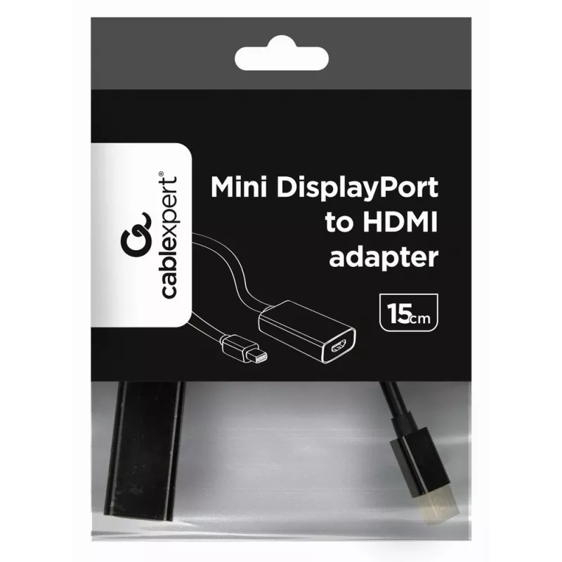 Gembird A-MDPM-HDMIF-02 vaizdo kabelio adapteris Mini DisplayPort į HDMI A tipo (standartinis) juodas