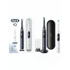 Oral-B iO8 Series Duo elektrinis dantų šepetėlis, įkraunamas, 2 antgaliai, 6 režimai, juodas/baltas