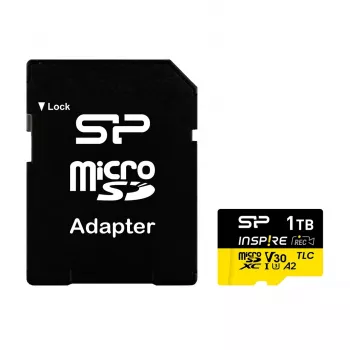 Atminties kortelė Silicon Power Inspire 256 GB MicroSDXC V30 UHS-I U3 A2 4K su adapteriu (SP256GBSTXLA2V1NSP)