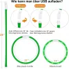 LED antkaklis Anicoll Green šunims ir katėms įkraunamas modelis
