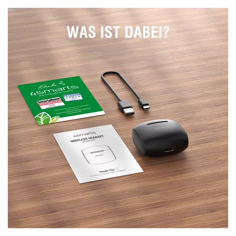 4smarts belaidės ausinės SkyBuds Air juodos (541722)