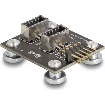 DeLOCK 67176 Vidinė USB Type-E adapter, 9 kontaktų kištukas, juodas