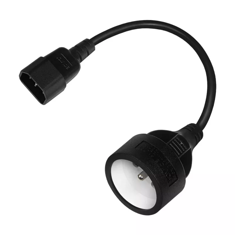 Savio CL-180 maitinimo adapterio kabelis IEC C14 į CEE 7/5, 15 cm