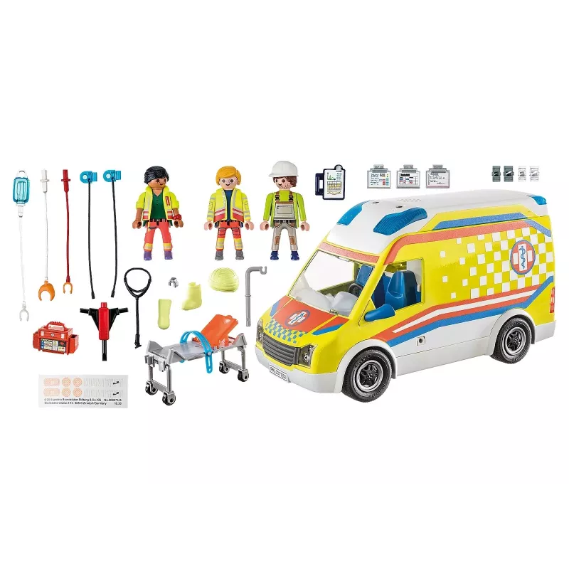 Playmobil 71202 City Life Greitosios pagalbos automobilis su šviesomis ir garsu – žaislų rinkinys nuo 4 metų