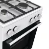 Laisvai pastatoma dujinė viryklė su orkaite Gorenje GG5A10WFFM – 4 degikliai, 70 L orkaitė, emaliuotas viršus, balta