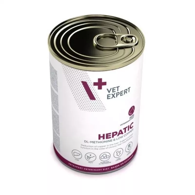 Šlapias šunų ėdalas VETEXPERT Veterinary Diet Hepatic kepenims, 400 g, mėsos skonio