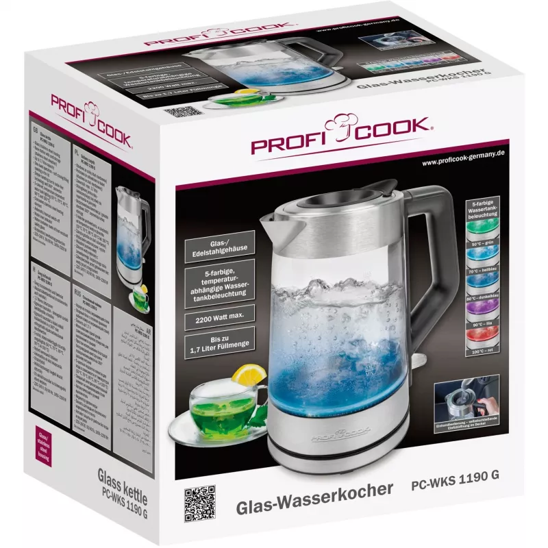 Proficook elektrinis stiklinis virdulys PC-WKS 1190 G