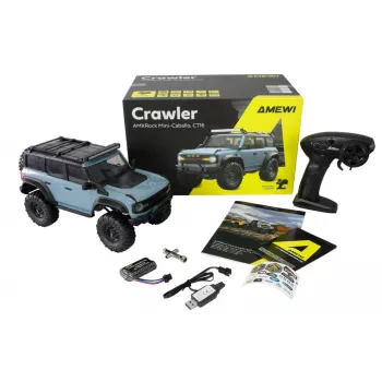 Amewi RC crawler Mini-Cabalo AMXRock 4WD 1:16 RTR – nuotoliniu valdymu visureigis, mastelis 1:16, 4 varantys ratai, paruoštas darbui