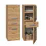 Laisvai pastatoma vonios spintelė Top e Shop NEL V DDS ARTISAN – ąžuolo spalvos, 3 lentynos, 300×300×850 mm