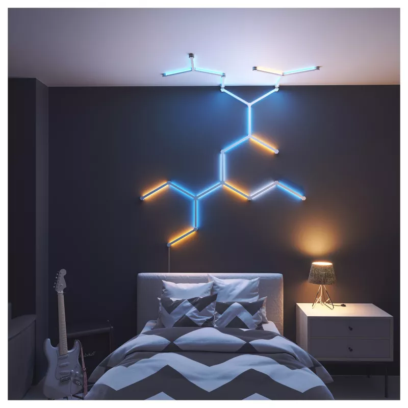 Šviesų jungiklis Nanoleaf Flex — baltas, 0,24 m laidas, 3 vnt. pakuotė