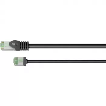 Goobay Ultra-Flexible CAT 8.1 Patch Cable slim U/FTP juodas - itin trumpas kištukas 99,9% (74353)