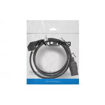 Maitinimo laidas CEE 7/7 - IEC 320 C19 16A VDE 1,8 m juodas