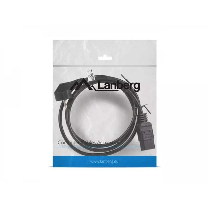 Maitinimo laidas CEE 7/7 - IEC 320 C19 16A VDE 1,8 m juodas