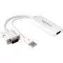 Delock - Video- / Audio-Adapter - USB, 15 pin D-Sub (DB-15) männlich zu HDMI weiblich - 25cm - weiß (62460)