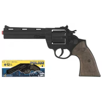 Policinis revolveris Pulio modelis 123/6 — metalinis, 12 šovinių