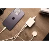 Kelioninis įkroviklis FIXED Fixed Mini USB-C/USB 45W – kompaktiškas dviejų prievadų sieninis adapteris