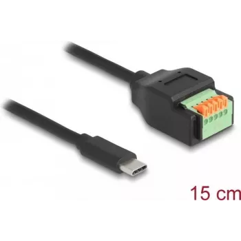 DeLOCK USB 2.0 laidas USB Type-C kištukas į gnybtų bloko adapterį 15 cm