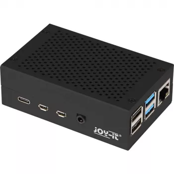 Aliumininis korpusas Raspberry Pi 4 B JYT RB-AlucaseP4+01B, juodos spalvos