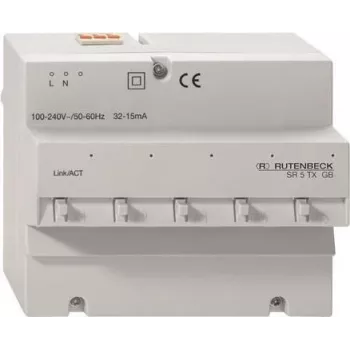 Rutenbeck SR 5TX GB - Tinklo jungiklis - 5 x 10/100/1000 - tvirtinamas ant DIN bėgio (23510503)